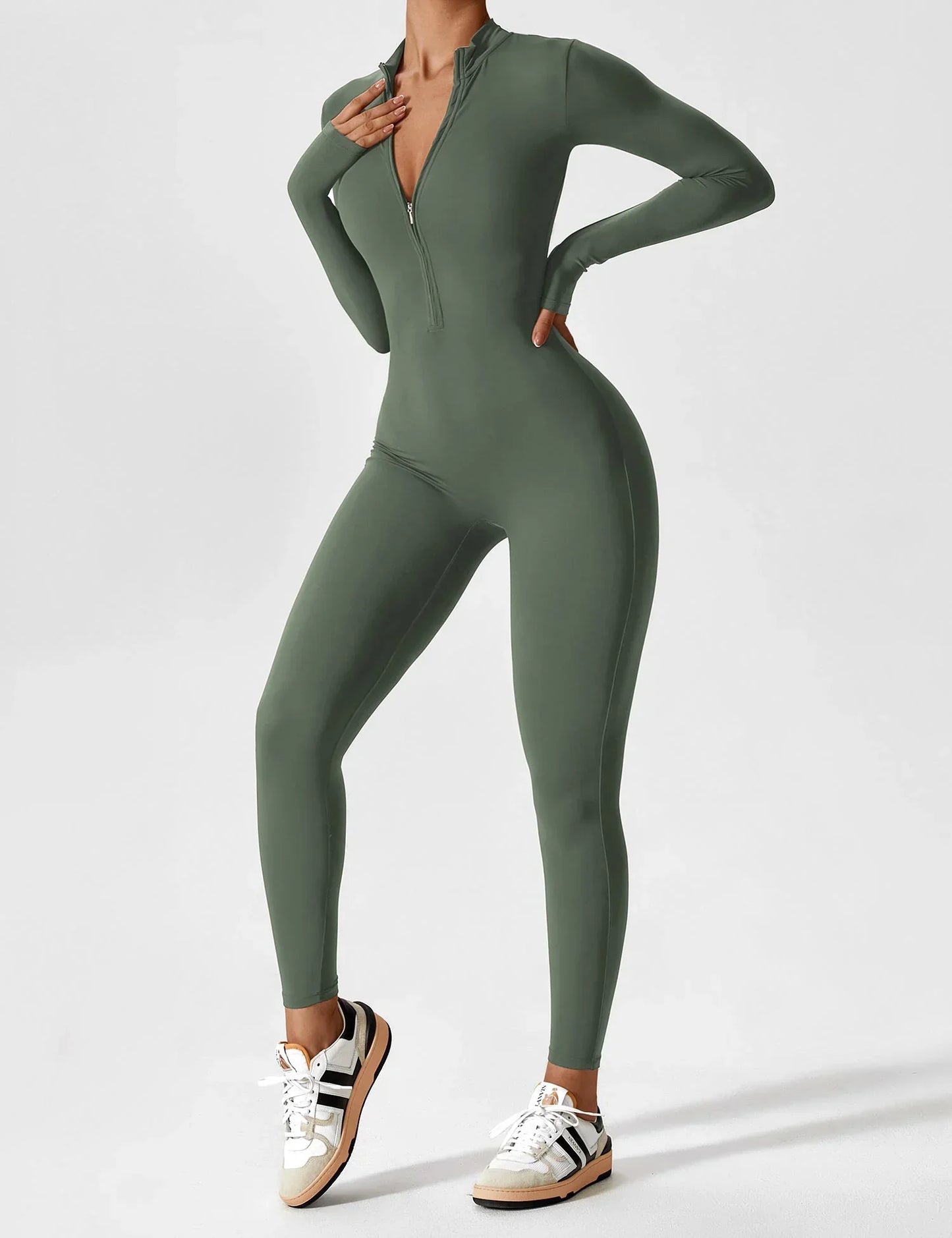 Effortless Edge Zip-Up Jumpsuit™