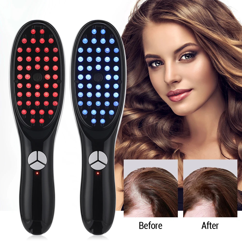 Luxe HairPro: Red & Blue Radiance Comb