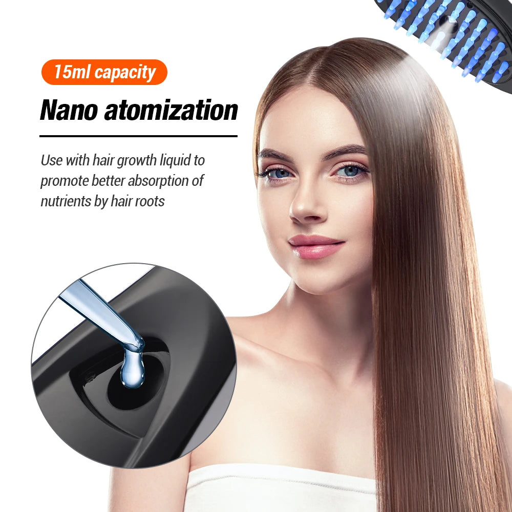 Luxe HairPro: Red & Blue Radiance Comb