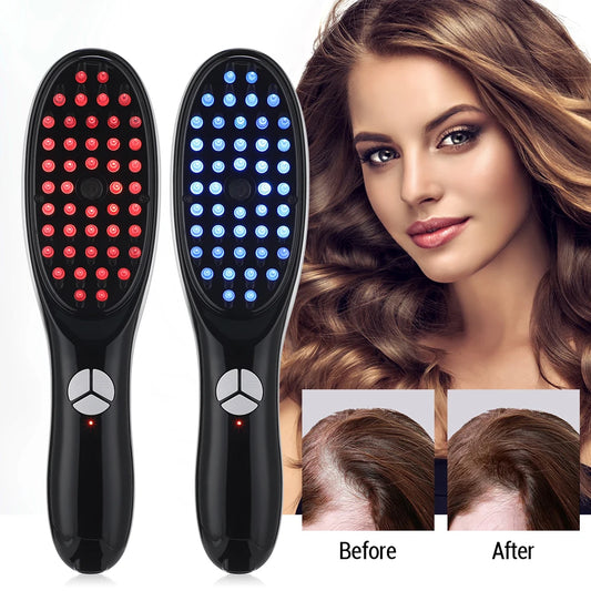 Luxe HairPro: Red & Blue Radiance Comb